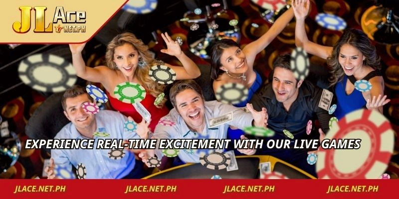 Experience real-time excitement with our live games