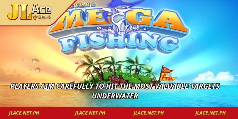 Players aim carefully to hit the most valuable targets underwater