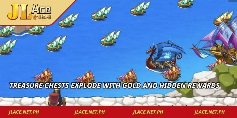 Treasure chests explode with gold and hidden rewards